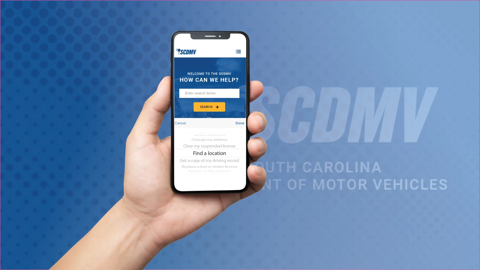 SCDMV Mobile View