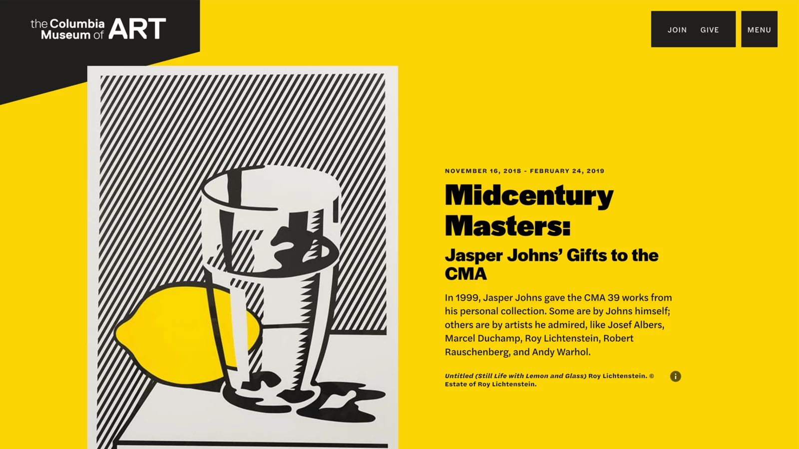 Website Exhibition Page